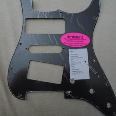 Warmoth Black Strat-style Pickguard: Angled humbucker/single coil/p90 image 1