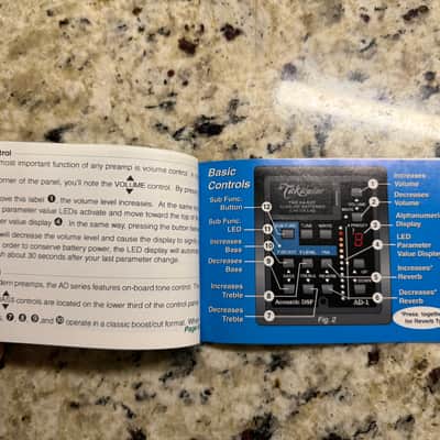 Takamine Acoustic DSP AD series preamp manual image 2