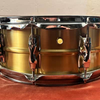 Yamaha RRS-1455 Recording Custom 5.5x14" Brass Snare Drum 2016 - Present - Brass/Chrome image 6