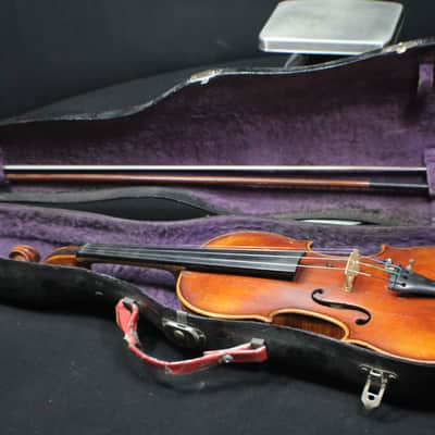 A  Anton Schroetter  Antonius Stradivarius Model 3/4 size Violin, Bow & Case   # 11 V image 1