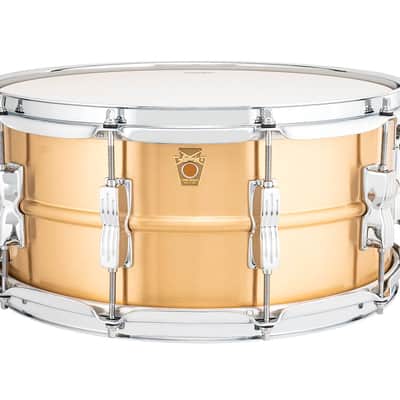 Ludwig 6.5x14" Acro-Phonic Bronze Snare Drum w/P86CH Throwoff - Used image 1
