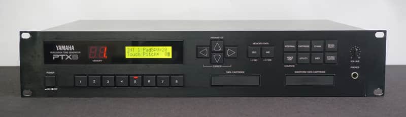 Yamaha PTX8 Percussion Tone Generator Vintage 2U Rack Module - New Screen - 100V image 1