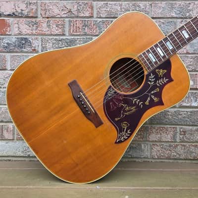 Vintage 1974 Gibson Hummingbird Custom Acoustic Guitar Project w/ Hardshell Case! image 1