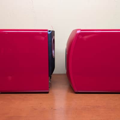 KEF LS50 Wireless II Crimson Red Speakers - Showroom Demo Pair w/ Box image 3
