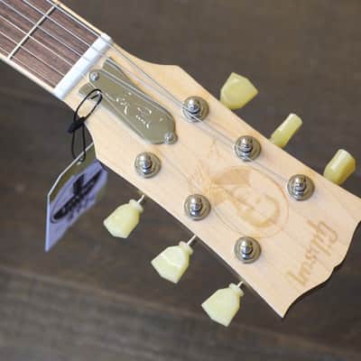 Unplayed! 2013 Gibson 1952 Reissue Les Paul Tribute Electric Guitar Bullion Gold w/ Maple Veneer Headstock + OHSC & Papers image 11