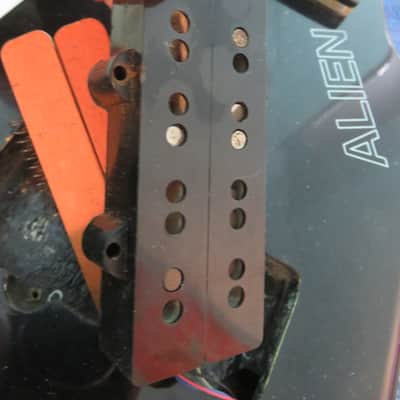 Vintage 1980s Hohner Hondo Cort Alien Headless Bass Guitar Black Clean Kramer Duke Clone image 17
