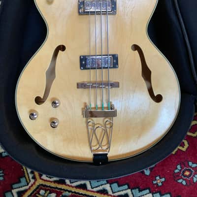 Handmade Semi-Hollow body bass, left handed, Handmade single cutout left handed 2010s - Polyethylene image 2