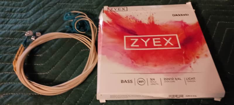 D'Addario DZ610 3/4L - Used Zyex Bass String Set Light TENSION image 1