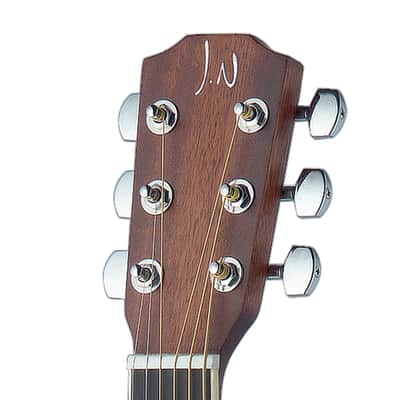 JN Guitars Left-Handed Mini Auditorium Acoustic Guitar w/ Gig Bag - Natural image 8