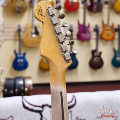 Fender Custom Shop Limited Edition 70th Anniversary 1954 Hardtail Stratocaster Journeyman Relic Nocaster Blonde with Black Pickguard 7.20 LBS image 11