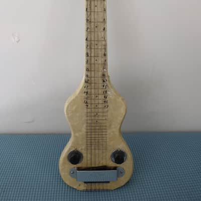 Vintage 1930s Volu-Tone Lap Steel Mother of Pearl Lap Steel Guitar White Sparkle MOP Pearl Valco Will Need New Tuner Buttons & Minor EZ Project TLC Magnatone Supertone Aloha image 3