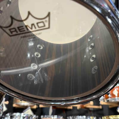 ~RARE!~ Ludwig Classic Maple 6-Piece 8/10/12/14/16/22 Drum Kit Set in Exotic Macassar Ebony Lacquer with SKB Soft Cases (Rm 4) image 14