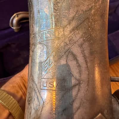 CG Conn 10M Tenor Low Pitch 310690 1944 - Silver plated image 10