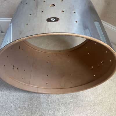 Slingerland Vintage 22” x 14” Chrome Bass Drum Shell 60s - Chrome over wood image 1
