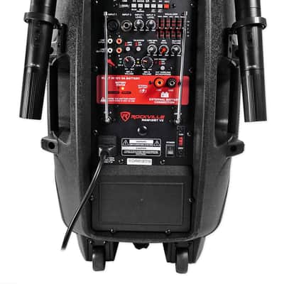 Rockville 12" Portable Karaoke Machine/System w/ (2) Wireless Microphones+LED's image 14