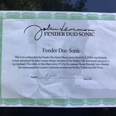 Fender Duo Sonic Owned by John Lennon, THE BEATLES 1963 Blonde image 9