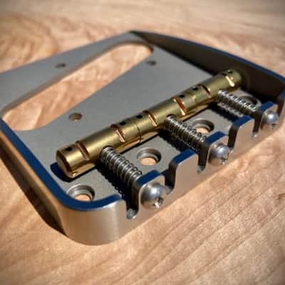 Van Dyke-Harms Left-Hand Bigsby Telecaster Bridge & Compensated Saddle Combo 2023 - Stainless Steel image 4