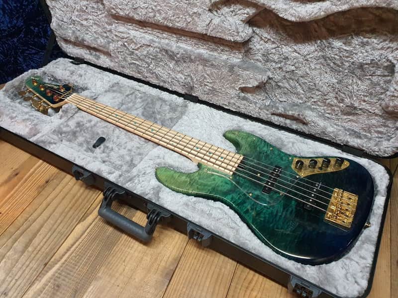 2018 Bacchus Exotic Wood Custom Woodline 517 Japan Handmade Series 5 String Bass image 1