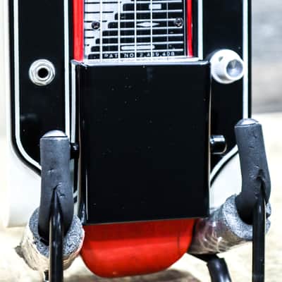 National Dynamic Lap Steel Red & White 6-String Electric Lap Steel Guitar w/Case image 8