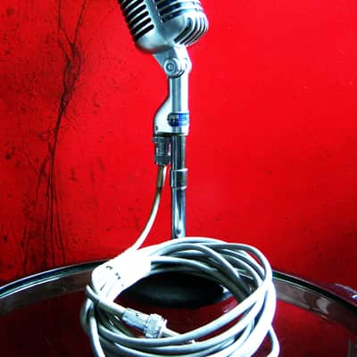 Vintage RARE 1957 Stromberg Carlson MC-41 / Shure 55S variant Satin Chrome w cable & Atlas SO-1B Elvis 55 Super 55 image 1