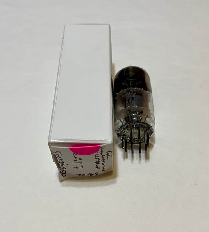 General Electric 12AT7 Vintage Grey-Plate Preamp Tube image 1