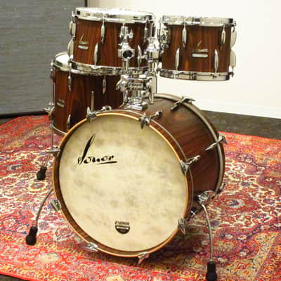 Sonor Vintage Series Rosewood Semi Gloss 4pc Drum Set 20" 10" 12" 14" With tom holder image 2