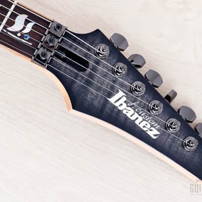 2019 Ibanez J Custom RG8570Z HSH AAA Flame Top Black Rutile w/ Tree of Life Inlay, Case & CoA image 4