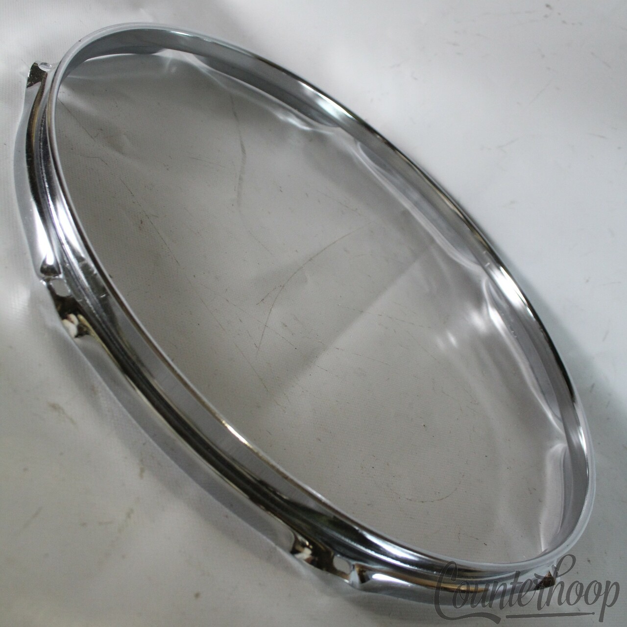 Ludwig 15"8-Lug Tom/Snare Drum Resonant/Batter Rim/Hoop Triple-Flange Chrome USA — main photograph