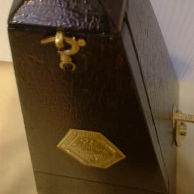 Antique Wood Bell Metronome de Maelzel by Seth Thomas Clocks Dark Walnut, Fully Restored, Brass Trim image 15