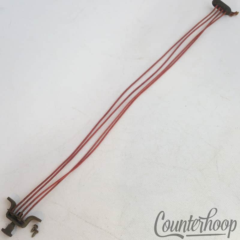 *Ludwig 12" 4-Strand Snare Drum Red Cloth Wires Hoop Mount Strainer+Butt Tab USA image 1