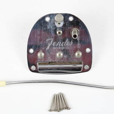 1963 Vintage Fender Jazzmaster Jaguar Tremolo Vibrato Tailpiece w/Original Arm & Screws USA 1960s Pre-CBS L-Series image 1