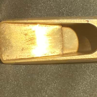 Used Selmer USA Long Neck Metal Tenor Sax 7 Star Mouthpiece; leather ligature and cap image 9