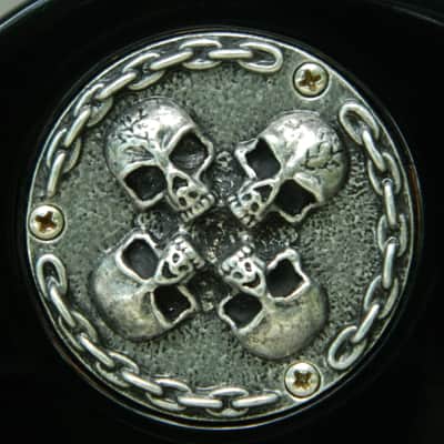Skull toggle switch cavity back plate cover for gibson les paul guitar custom made metal part sweet! image 1