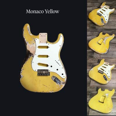 Made to Order - FRANCHIN Mercury guitar body Relic Aged 100% Nitro Lacquer (Sunburst/ Black/ White/ Blue/ Green/ Yellow/ Red/ Pink/ Burgundy/ Purple/ Gold/ Silver, etc.) Basswood Poplar Stratocaster-Strat-S-Style Made in Italy image 15