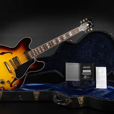 2009 Gibson Memphis ES-345 Stereo Reissue - Vintage Sunburst | USA Semi-Hollow Classic '57 Humbuckers Varitone Switch | OHSC image 2