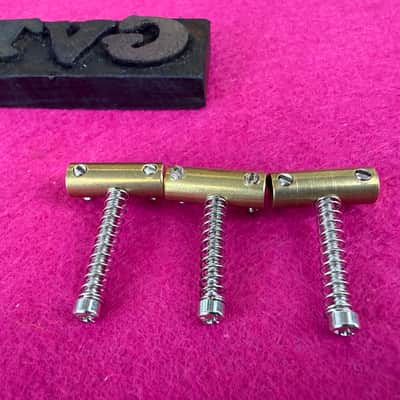 GVT® 50's Telecaster® Compensated Saddles – Soft Brass, Long RH Model image 4