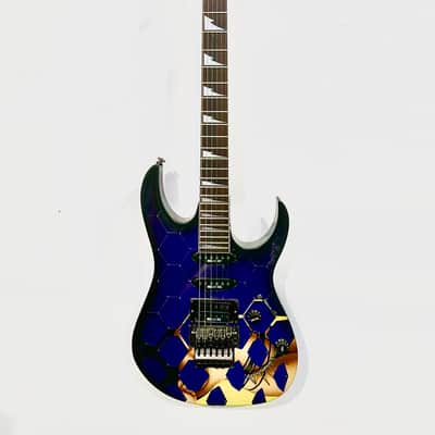 Ibanez 1991 Ibanez USA Custom UCGR1 "Surprise" by Pamelina H. – Rare Factory Sharktooth Inlays – Original IBZ/USA F3 Pickup 1991 - Custom image 1