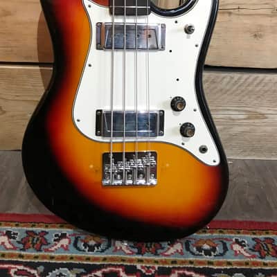 DIA Matsumoko Long Scale Bass Guitar 1970s Sunburst image 2