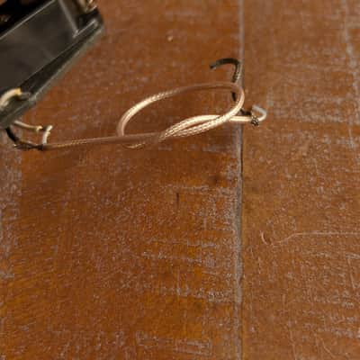 Fender Stratocaster Guitar Pickup With Cover Gray Bottom Flat Pole 1976 Black Cover image 5