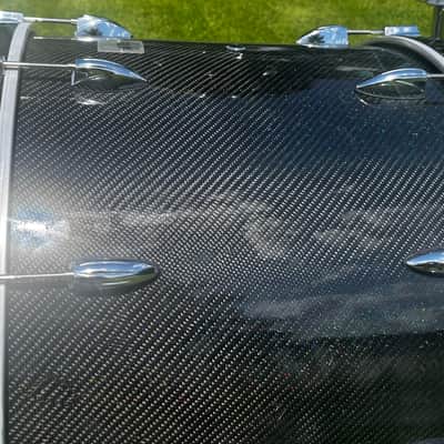 Custom Magnus Opus Drums 2026 - Midnight blue/black carbon fiber shells image 7