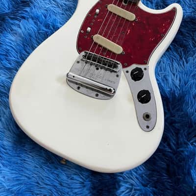 1966 Fender Mustang Electric Guitar All Original - Olympic White image 3