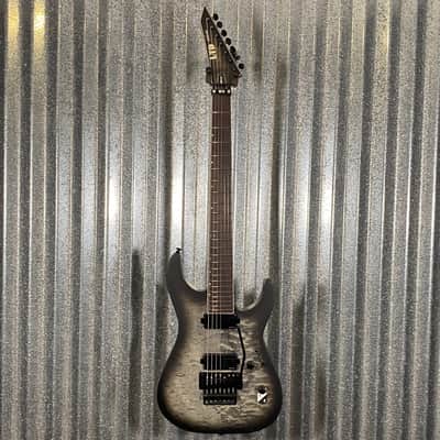 ESP LTD M-1007B 7 String Baritone Quilt Top Charcol Burst Guitar #3137 Used image 2