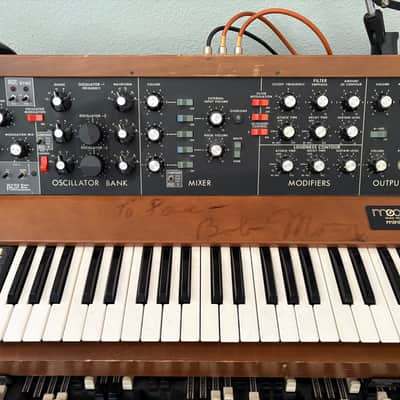 Rare Bob Moog autographed Moog MiniMoog Model D 1980 image 1
