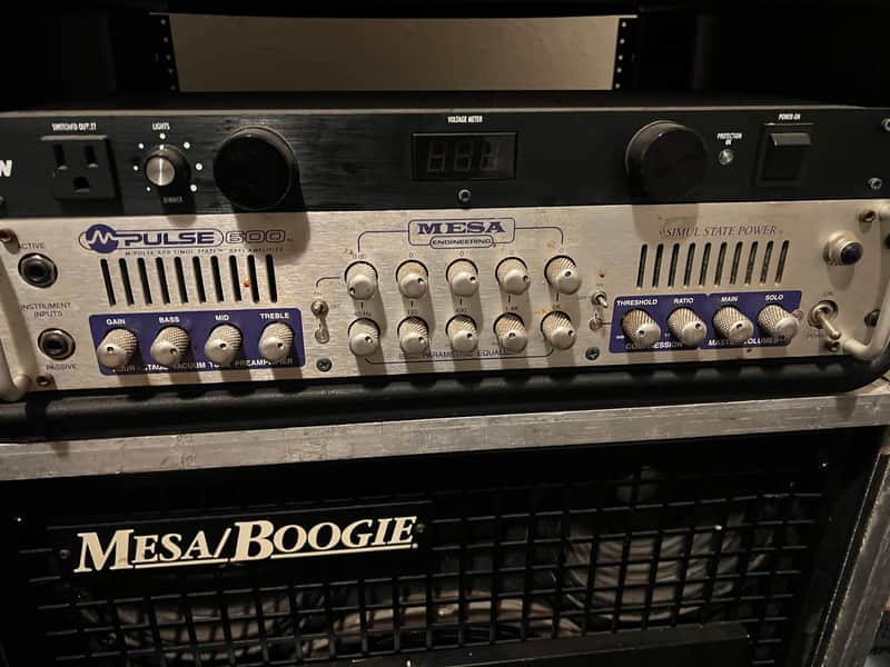 Mesa Boogie M-Pulse 600 Simul-State 600-Watt Rackmount Bass Amp Head 2001 - 2012 - Silver image 1