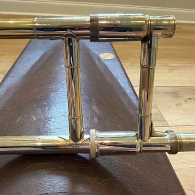 Bach 42BO Stradivarius Series Tenor Trombone with Open Wrap F Attachment, Standard Rotor Valve 1990s - Clear Lacquered Brass image 18