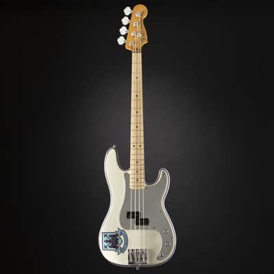 Fender AS Steve Harris P-Bass MN OWH Olympic White - 4-String Electric Bass image 2