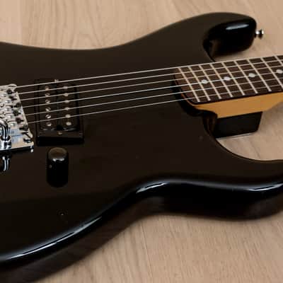1987 Kramer Focus 1000 Vintage Superstrat Black w/ Floyd Rose, Japan image 6