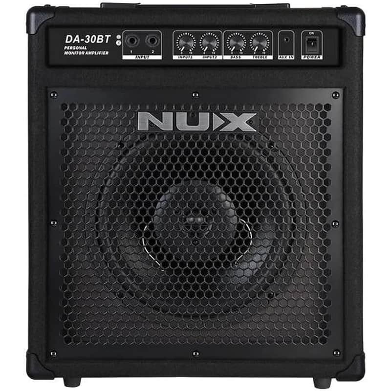 NuX DA-30BT Personal Monitor Amplifier 30 Watt for Portable Electronic Drum Monitoring with Bluetooth, Black image 1