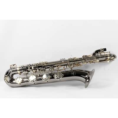 Allora ABS-550 Paris Series Baritone Saxophone Regular Black Nickel Body Silver Keys image 1