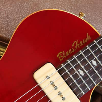 1997 Gibson Blueshawk Semi-Hollow Electric Guitar Cherry Red + OHSC image 3